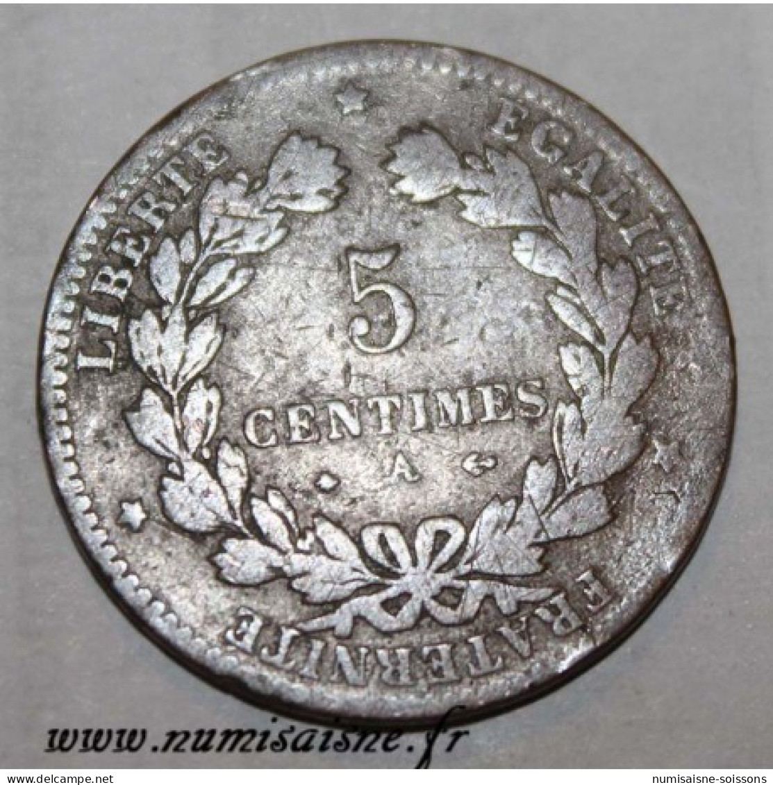 GADOURY 157a - 5 CENTIMES 1876 - A Paris - TYPE CÉRÈS - KM 821 - TB - 5 Centimes
