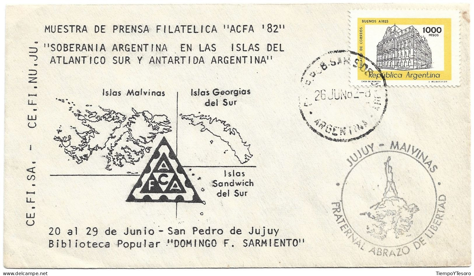 Correspondence - Argentina, National Islands, 1982, N°618 - Oblitérés