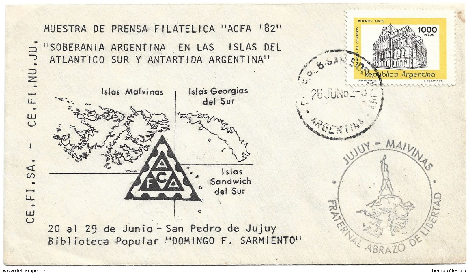 Correspondence - Argentina, National Islands, 1982, N°618 - Gebraucht