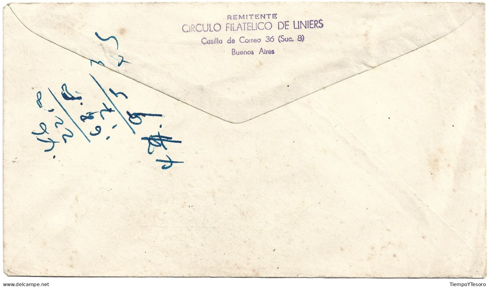 First Day Cover - Argentina, Benjamin Franklin, 1956, N°622 - FDC