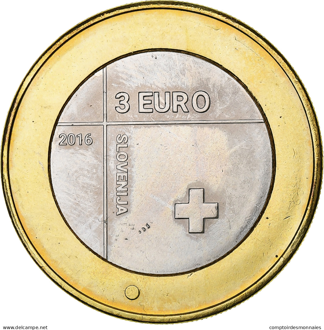 Slovénie, 3 Euro, 2016, SPL, Bimétallique - Eslovenia