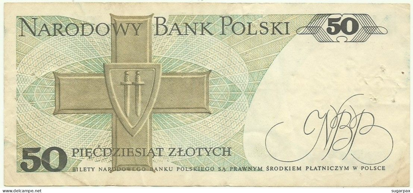 POLAND - 50 Zlotych - 1988 - Pick 142.c - Série GT - Narodowy Bank Polski - Pologne