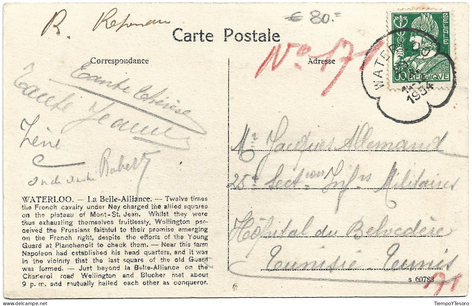 Postcard - Belgium, Brussels, Waterloo, N°654 - Transport (rail) - Stations