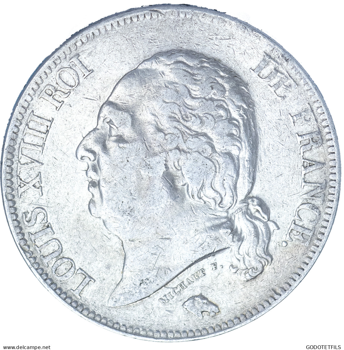 Louis XVIII-5 Francs 1818 Rouen - 5 Francs