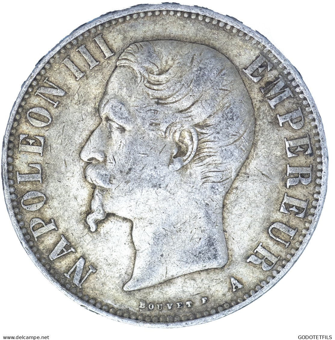 Second-Empire- 5 Francs Napoléon III Tête Nue 1856 Paris - 5 Francs