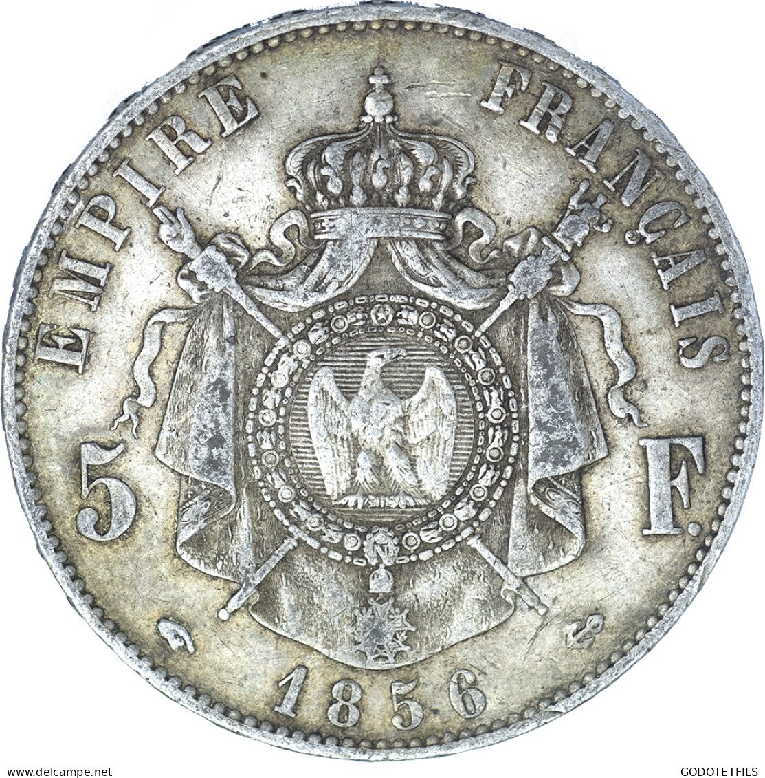 Second-Empire- 5 Francs Napoléon III Tête Nue 1856 Paris - 5 Francs