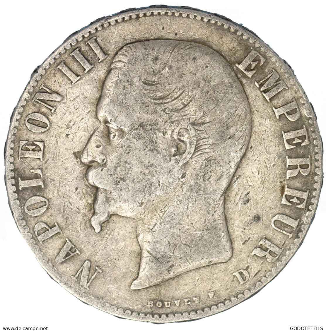 Second-Empire- 5 Francs Napoléon III Tête Nue 1856 Lyon - 5 Francs