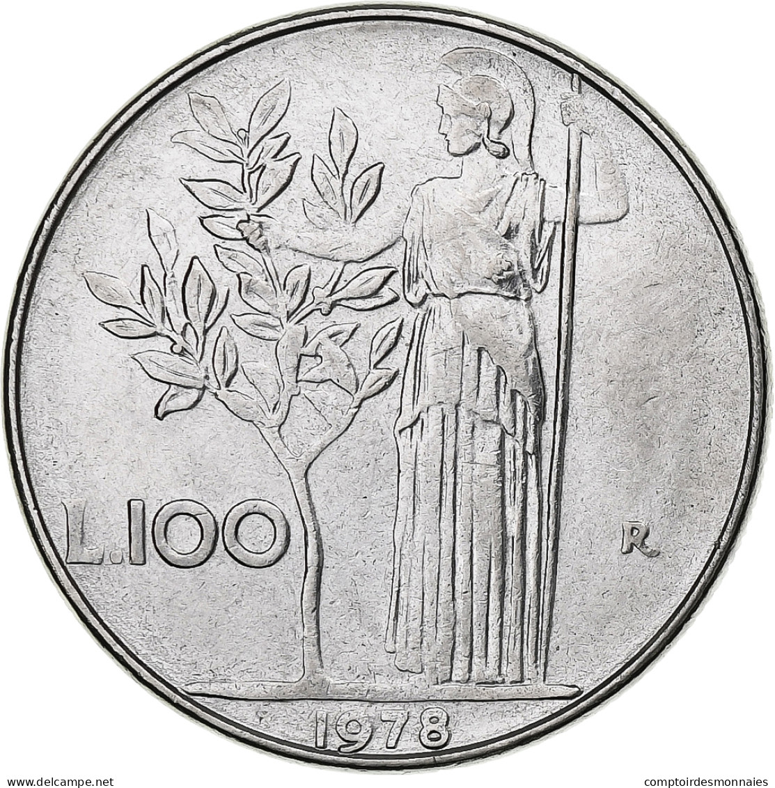 Italie, 100 Lire, 1978, Rome, TTB, Acier Inoxydable, KM:96.1 - 100 Lire