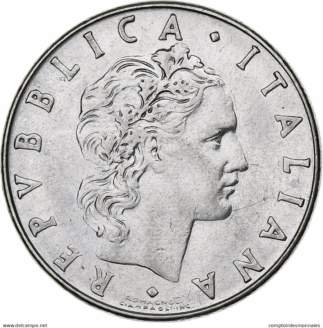Italie, 50 Lire, 1978, Rome, TTB+, Acier Inoxydable, KM:95.1 - 50 Lire