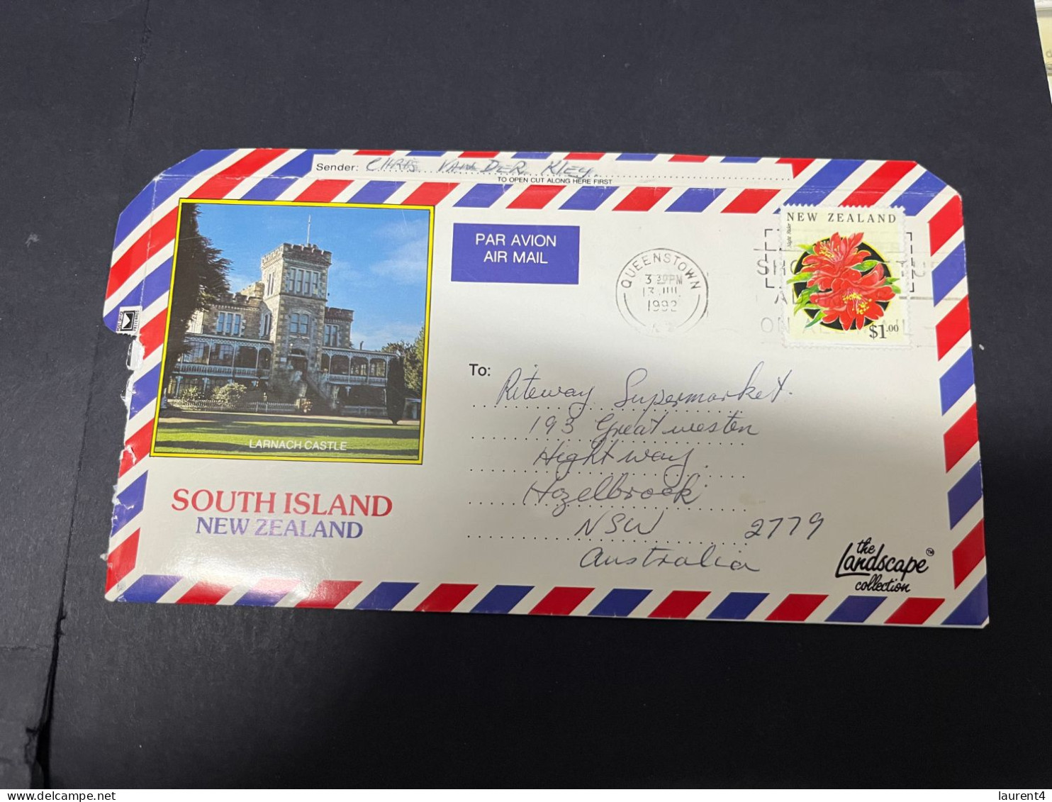 7-2-2024 (3 X 34) 2 New Zealand - Letter Posted Via Air Mail To Austraia (1978 + 1992) - Briefe U. Dokumente