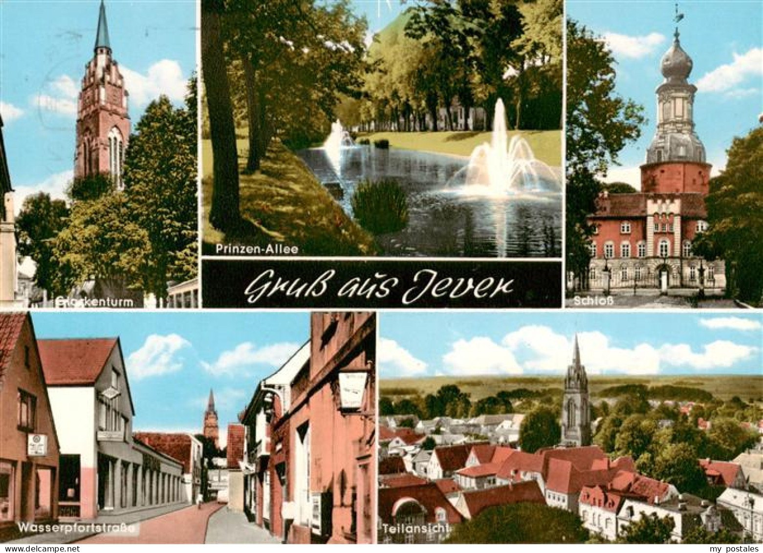 73916070 Jever Frankenturm Prinzen Allee Schloss Wasserpfortstrasse Teilansicht - Jever