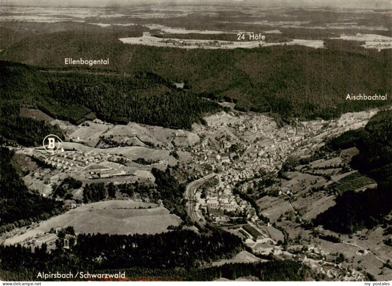 73875289 Alpirsbach Fliegeraufnahme Mit Ellenbogental 24 Hoefe Aischbachtal Alpi - Alpirsbach