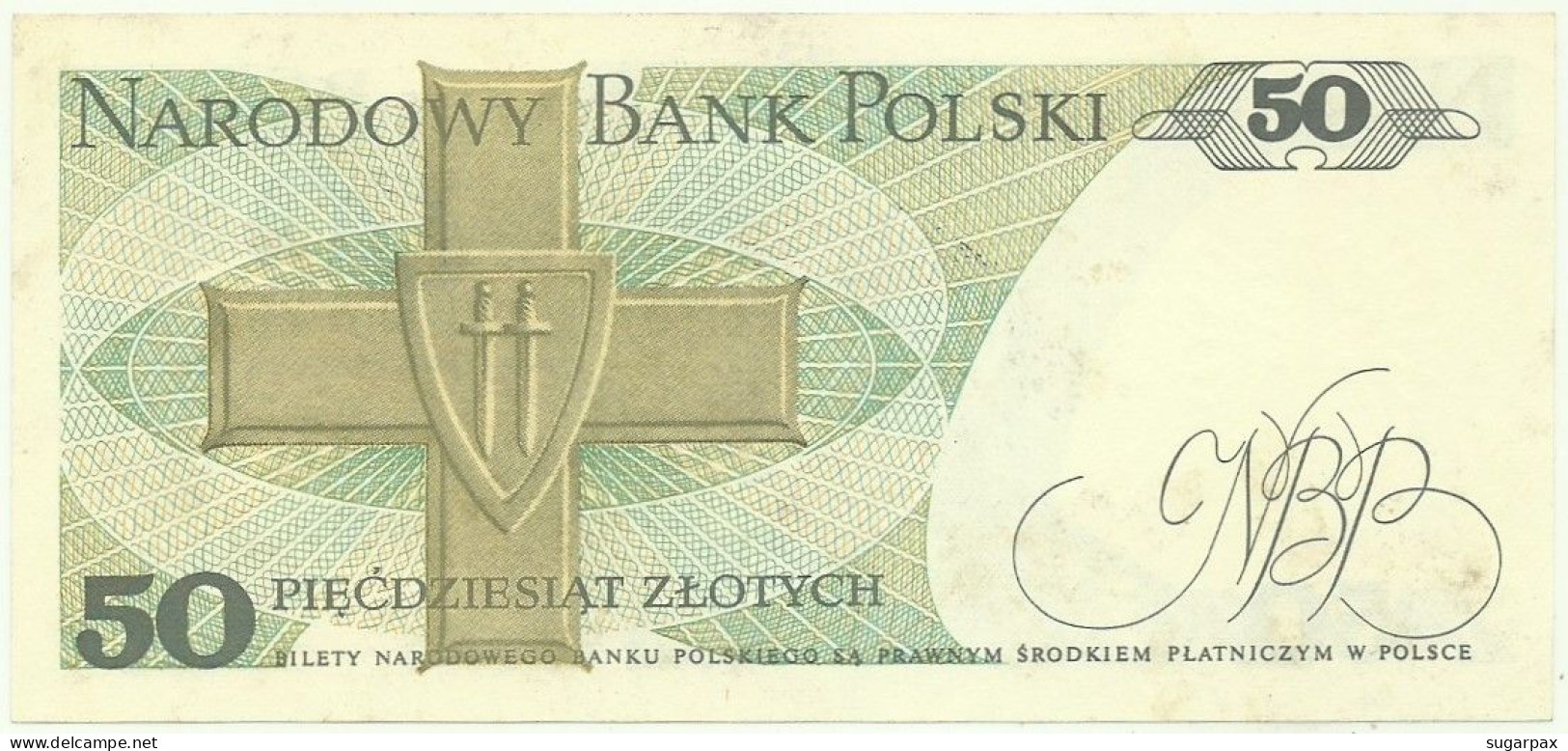 POLAND - 50 Zlotych - 1988 - Pick 142.c - AUnc. - Série HF - Narodowy Bank Polski - Poland