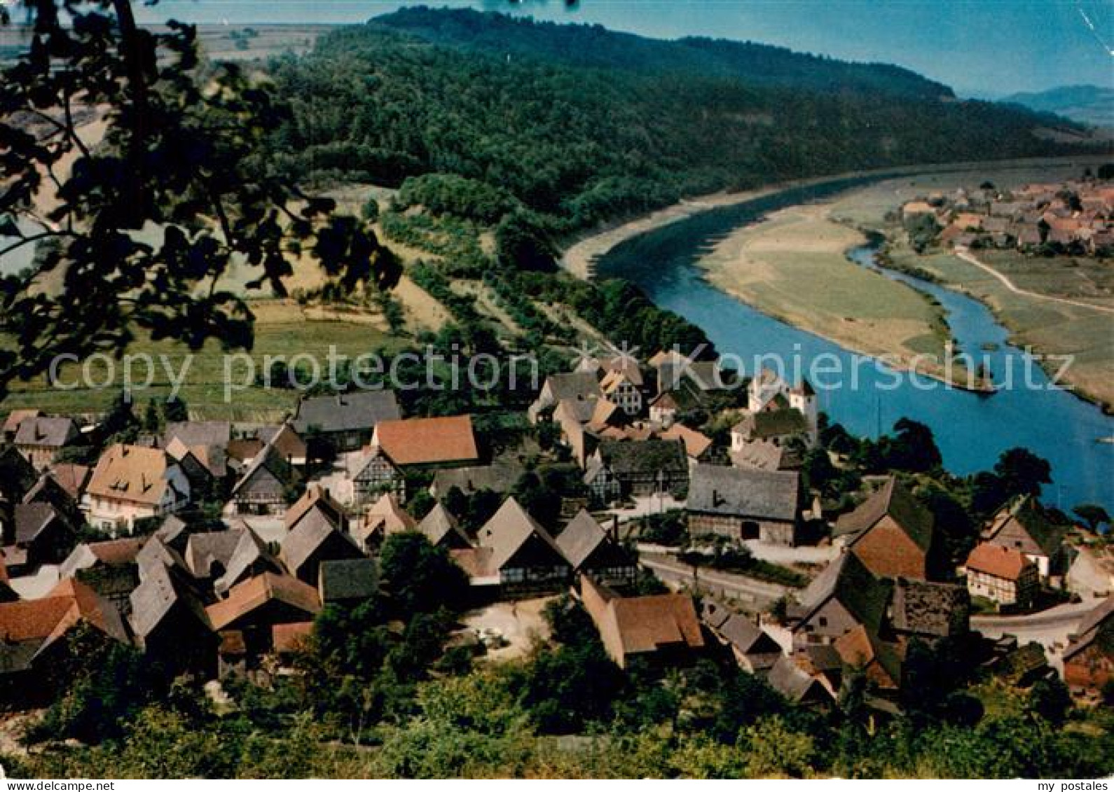 73840681 Ruehle Oberweser Blick Vom Weinberg Ruehle Oberweser - Bodenwerder