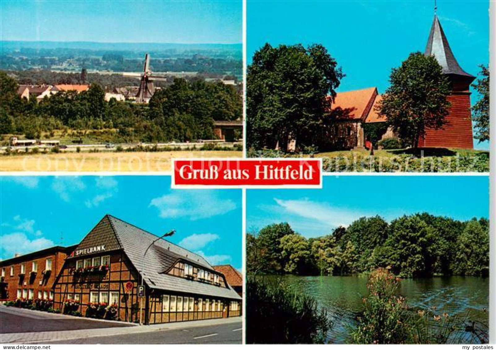 73840667 Hittfeld Panorama Kirche Spielbank Teich Hittfeld - Seevetal