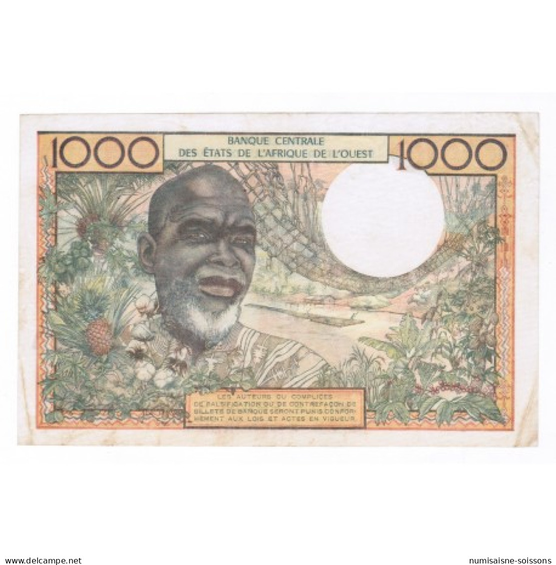 ÉTATS DE L'AFRIQUE DE L'OUEST - CÔTE D'IVOIRE - PICK 103 A B - 1.000 FRANCS - 20/03/1961 - TTB+ - Other - Africa