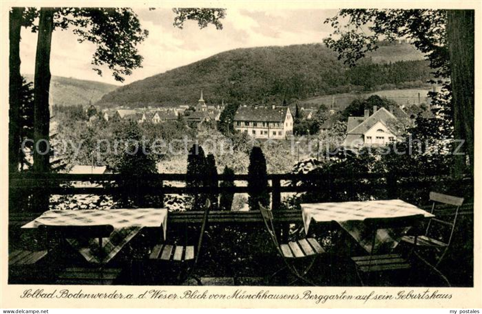 73768392 Bodenwerder Blick V. Muenchhausens Berggarten A. Sein Geburtshaus Boden - Bodenwerder