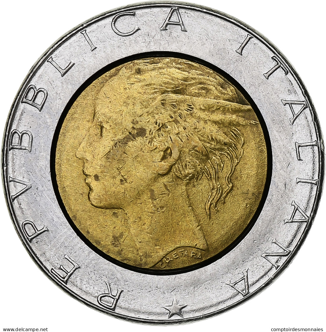 Italie, 500 Lire, 1990, Rome, TB+, Bimétallique, KM:111 - 500 Liras