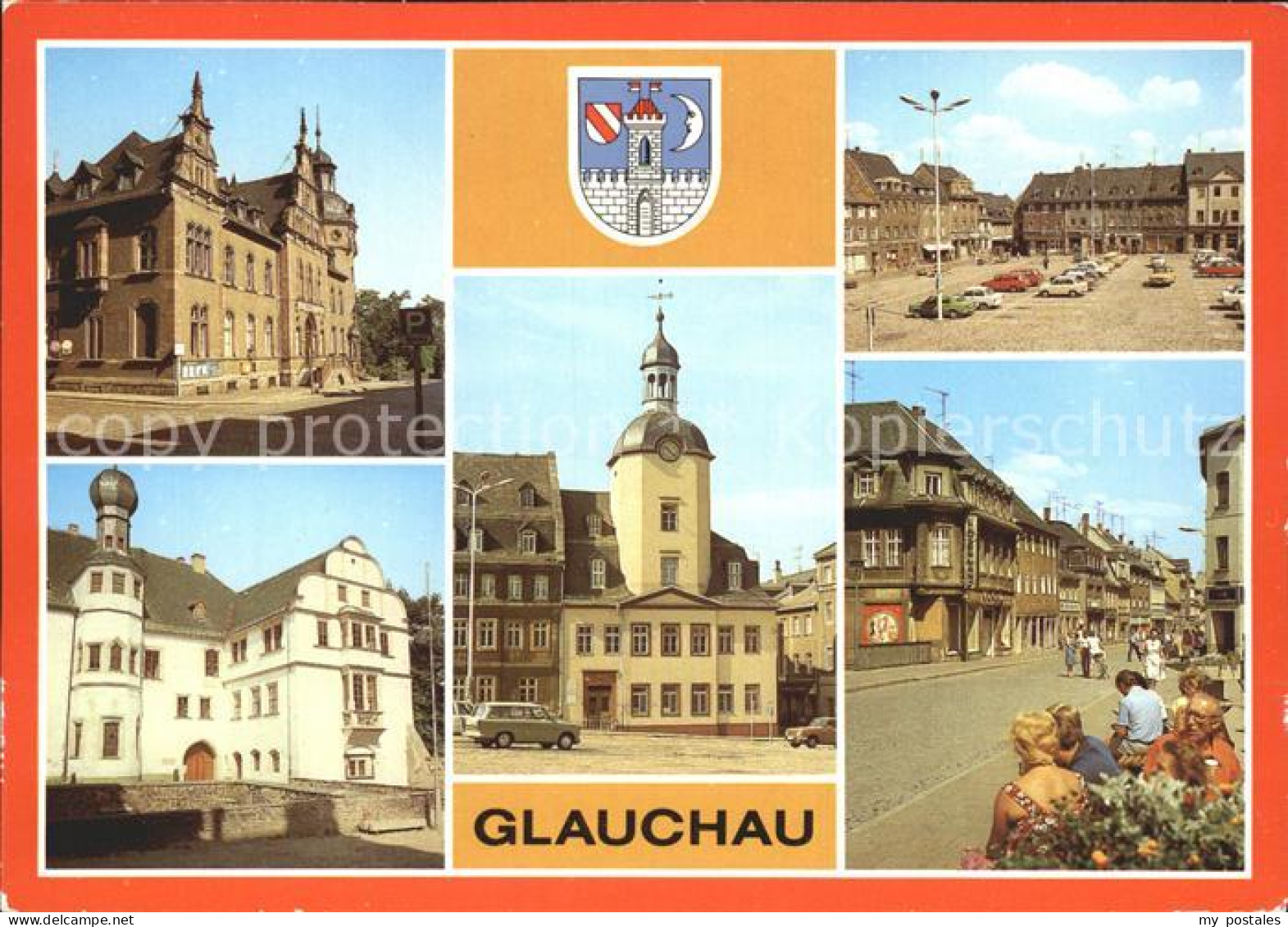 72223303 Glauchau Post Schloss Hinterglauchau Rathaus Markt  Glauchau - Glauchau