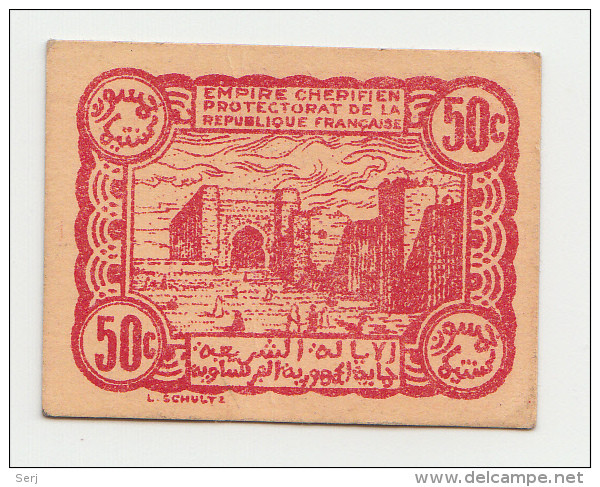 MOROCCO 50 CENTIMES 1944 XF+ P 41 - Maroc