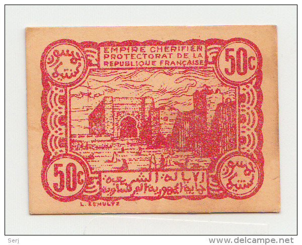 MOROCCO 50 CENTIMES 1944 AUNC P 41 - Maroc