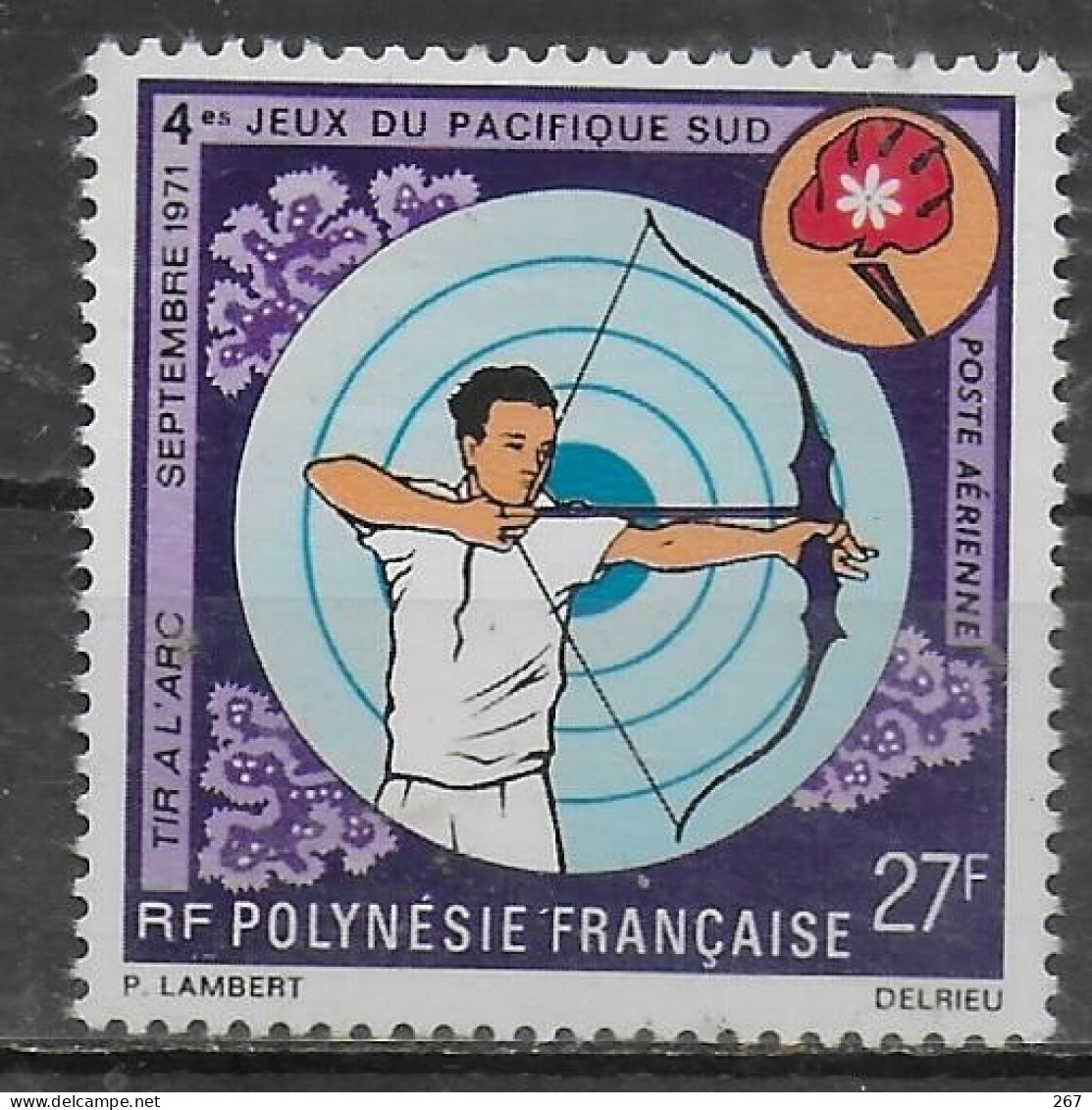 POLYNESIE FRANCAISE  PA  53 * *   ( Cote 17e )  Tir A L Arc - Tir à L'Arc