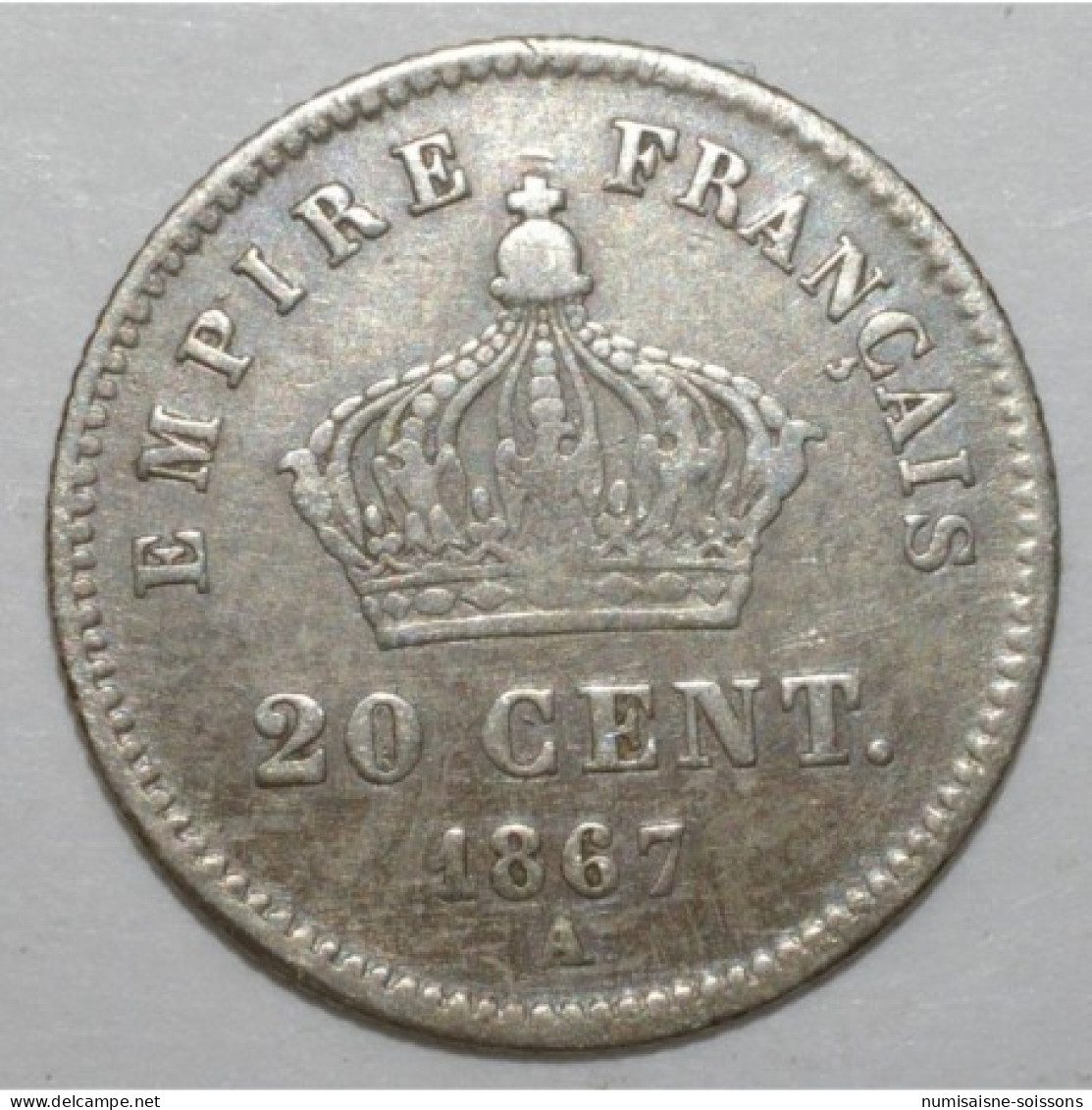 GADOURY 309 - 20 CENTIMES 1867 A Paris TYPE NAPOLEON III - TTB - KM 808 - Other & Unclassified