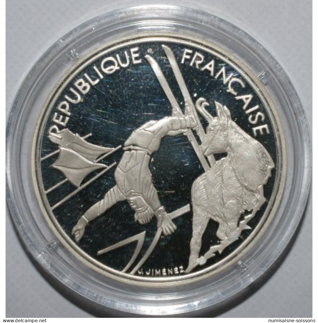 XVIe JEUX OLYMPIQUES D'HIVER - 100 FRANCS 1990 - SKI ACROBATIQUE ET CHAMOIS - BE - 100 Francs