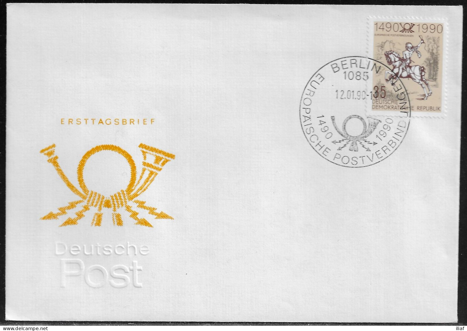 Germany DDR. FDC Sc. 2791.    500th Anniversary Of Regular European Postal Services.  FDC Cancellation On FDC Envelope - 1981-1990