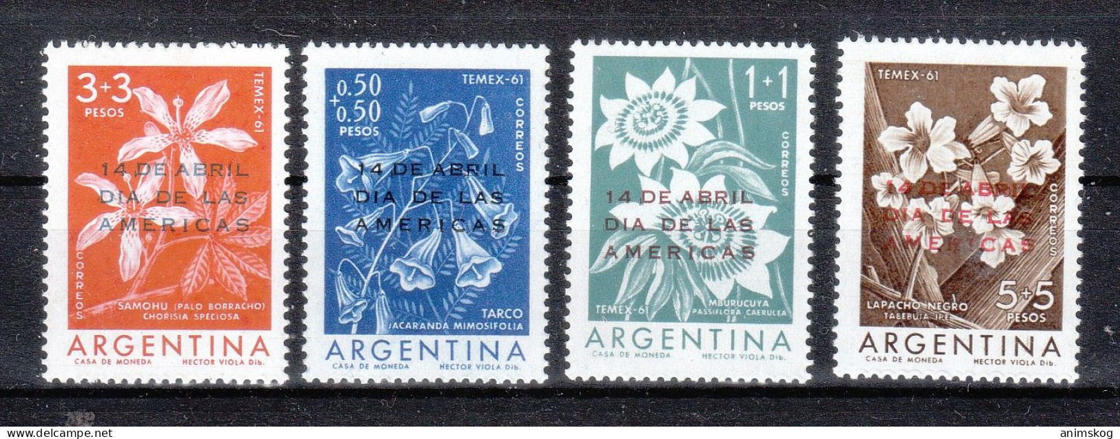 Argentinien 1961**, Tag Der Amerik. Staaten, Sukkulente / Argentina 1961, MNH, Day Of American States, Succulent - Cactus