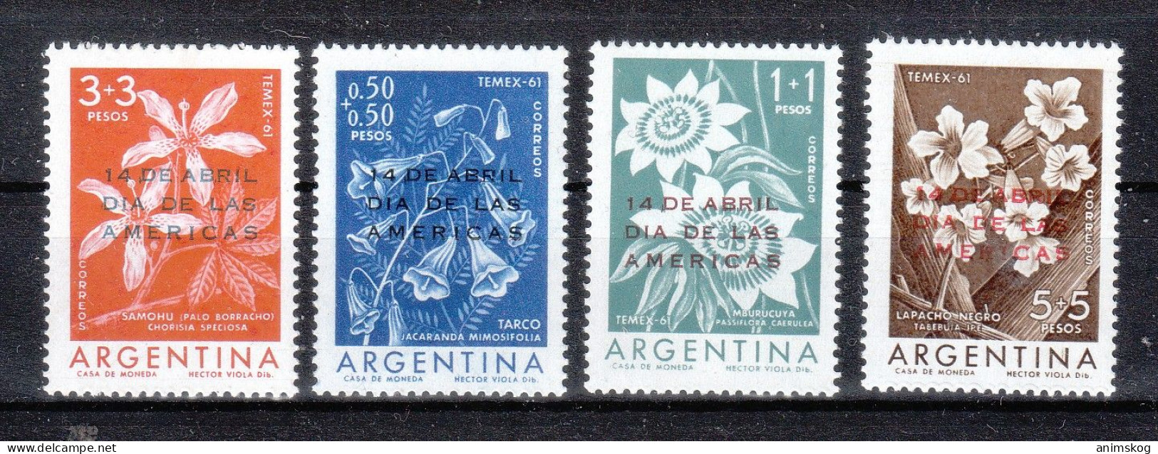 Argentinien 1961**, Tag Der Amerik. Staaten, Sukkulente / Argentina 1961, MNH, Day Of American States, Succulent - Sukkulenten