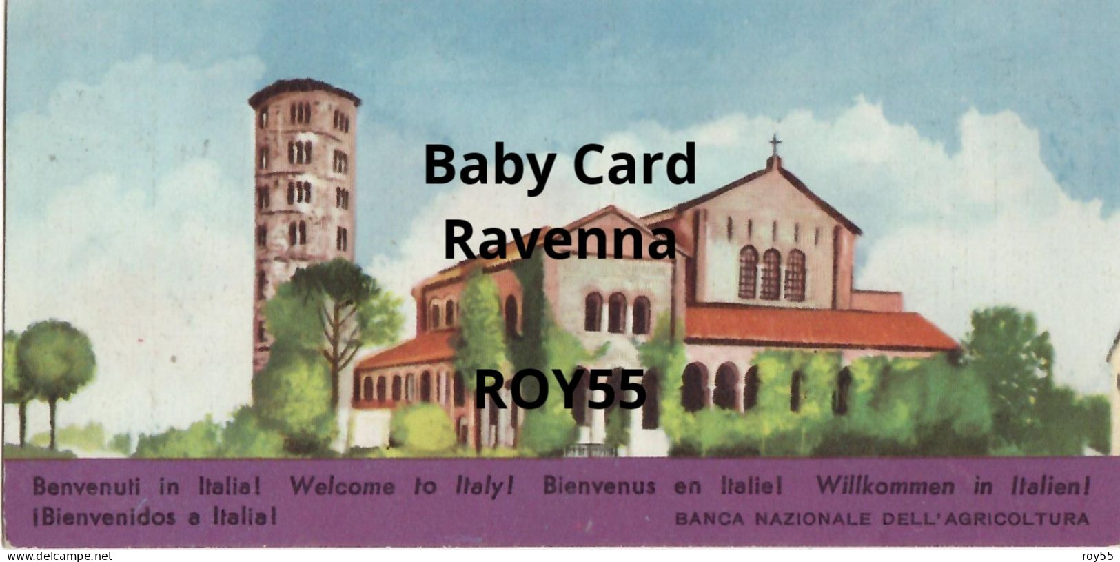 Emilia Romagna Ravenna Via Romolo Gessi Pubblicita' Banca Nazionale Dell'agricoltura (babycard/v.retro/ 7x14) - Advertising