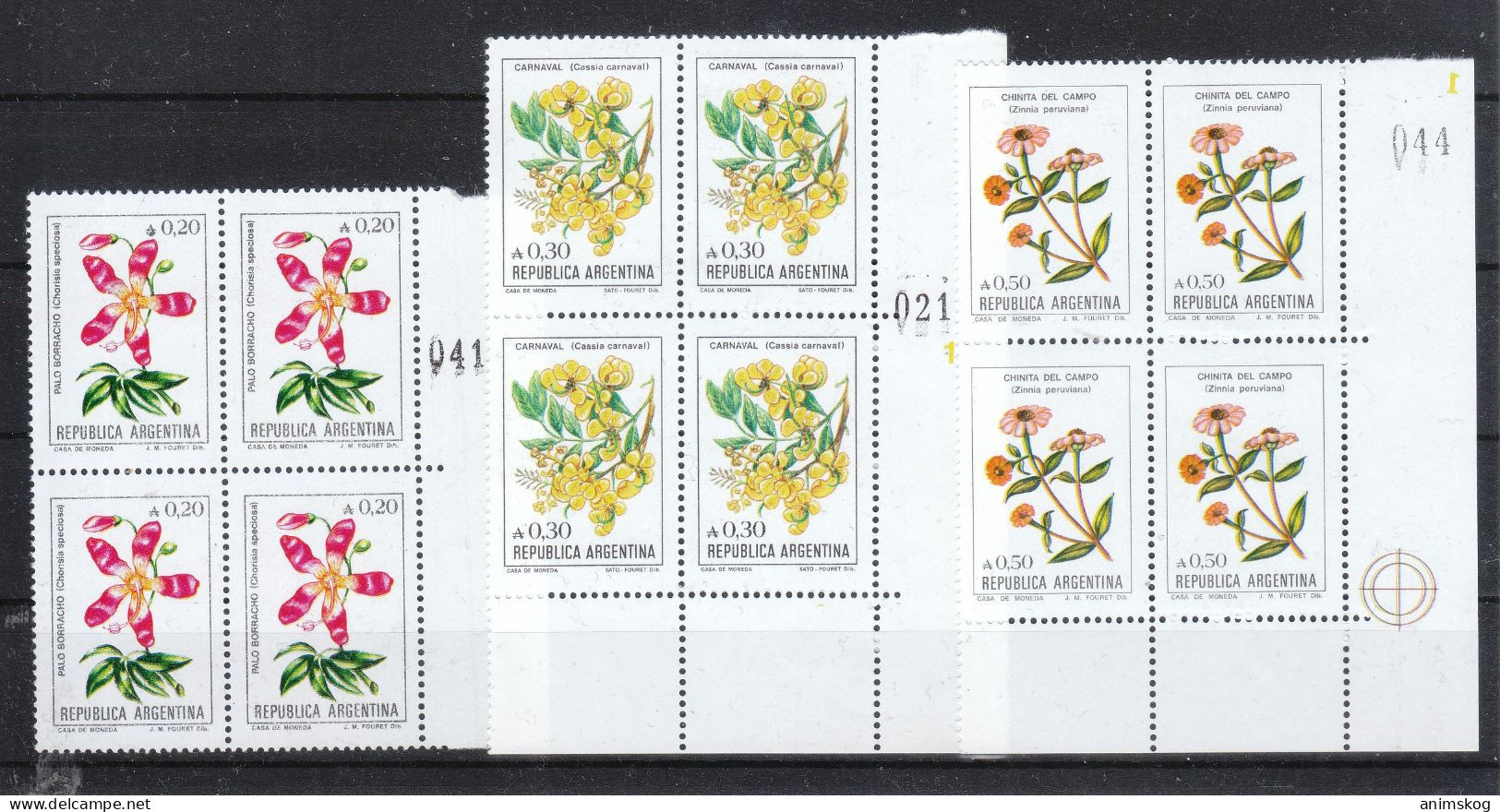 Argentinien 1985-87**, Blumen, Sukkulente Chorisia / Argentina 1985-87, MNH, Flowers, Succulent Chorisia - Cactus