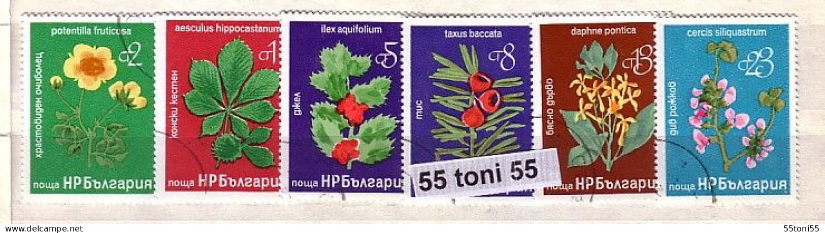 1976 Flowers 6v . – Used/oblit.(O)  BULGARIA / Bulgarie - Gebruikt