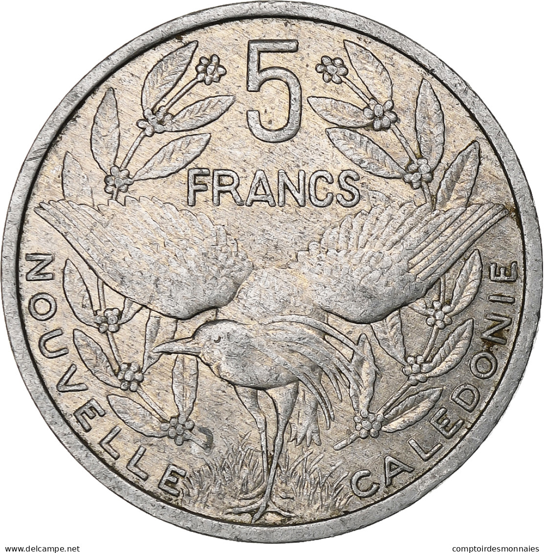 Nouvelle-Calédonie, 5 Francs, 1983, Paris, Aluminium, TB+, KM:16 - New Caledonia
