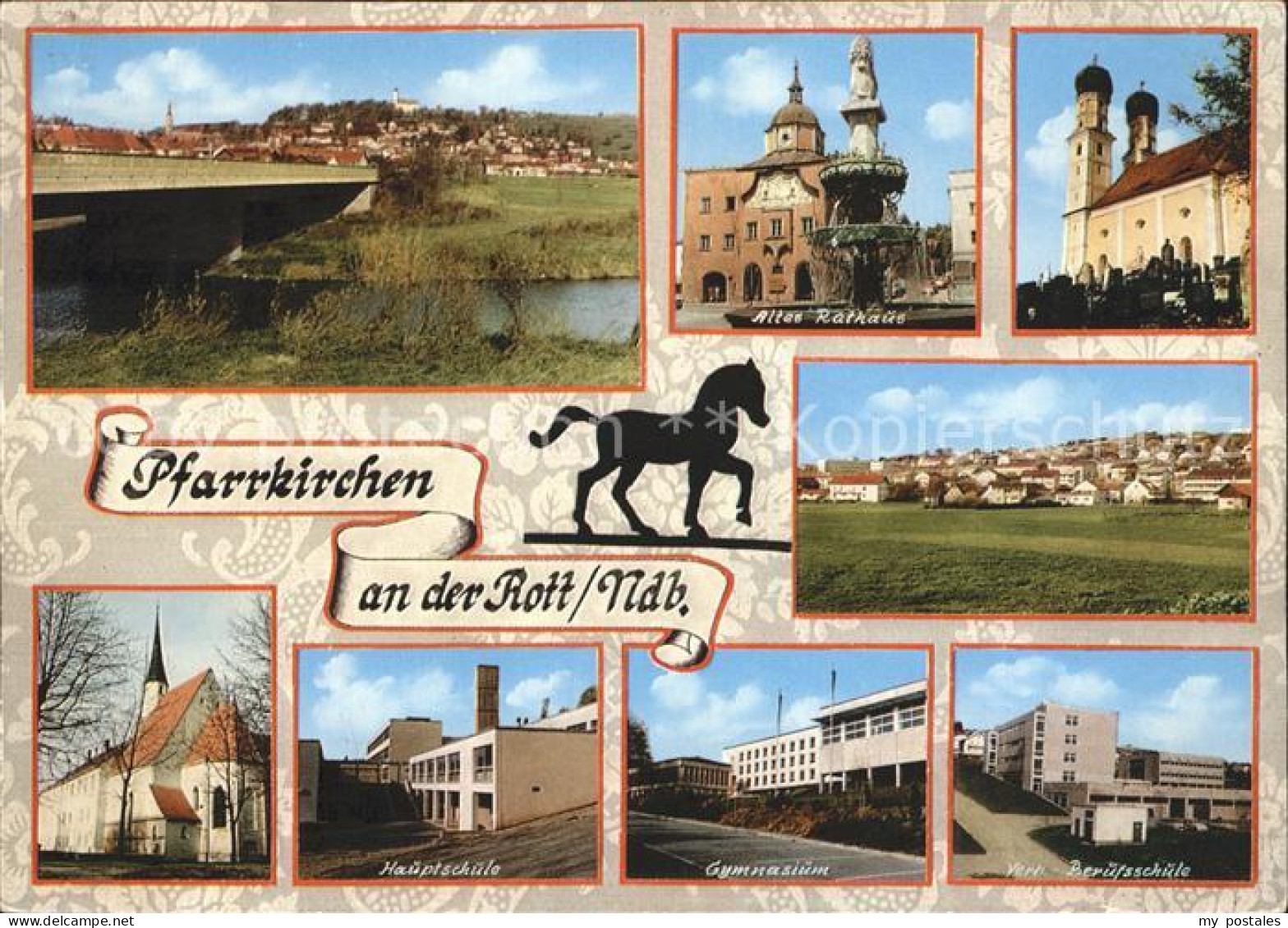 72213859 Pfarrkirchen Niederbayern Panorama Altes Rathaus Kirche Stadtblick Haup - Pfarrkirchen