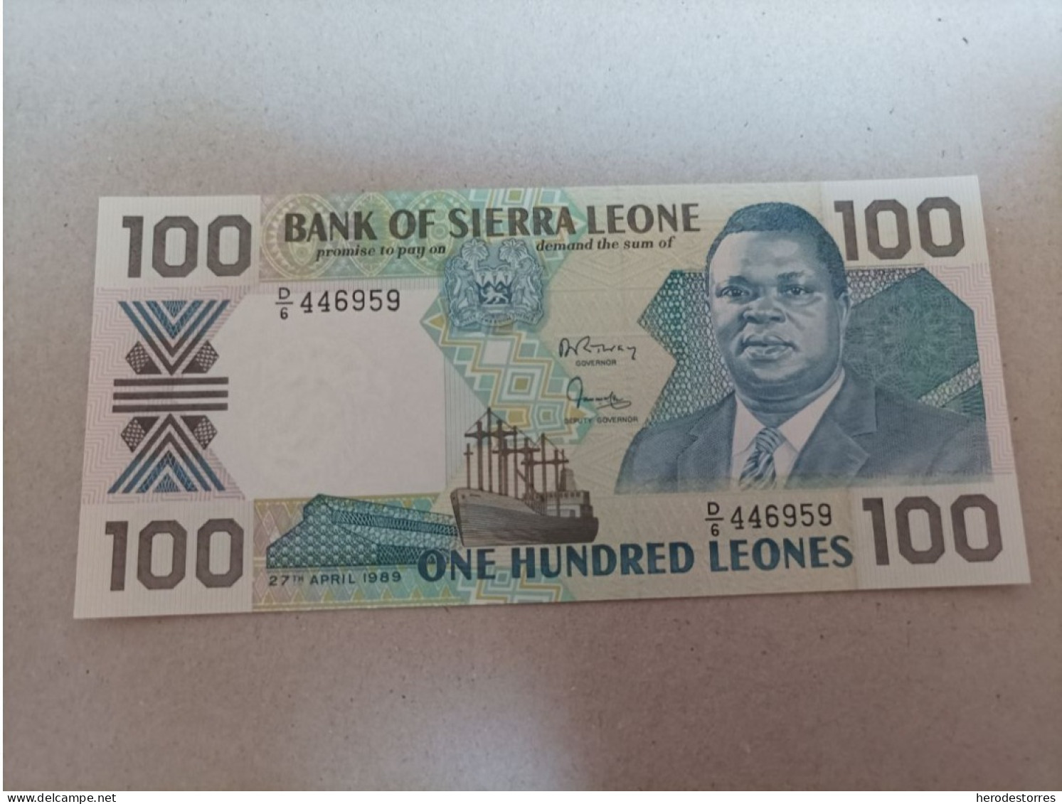 Billete De Sierra Leona De 100 Leones, Año 1989, UNC - Sierra Leone