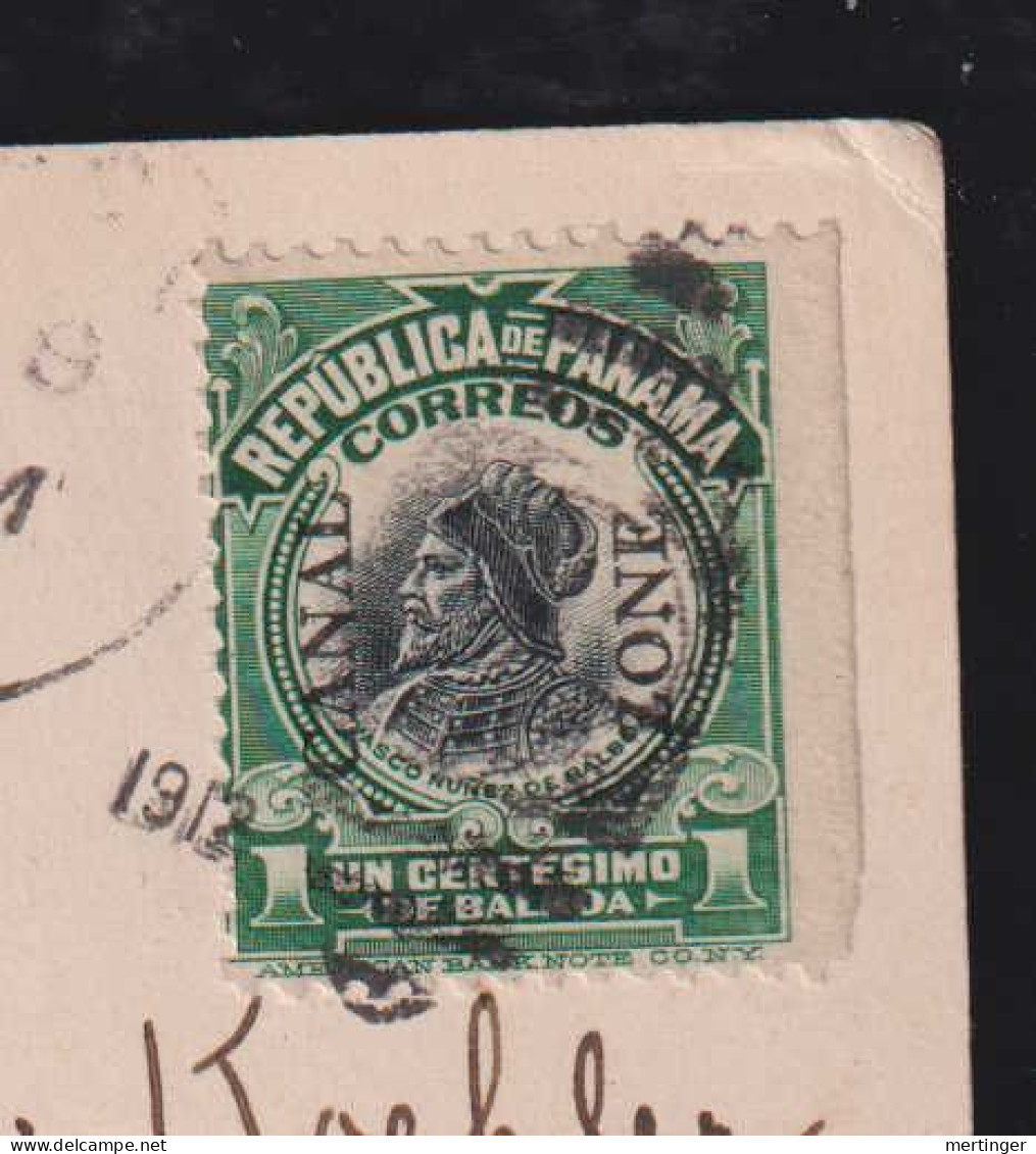 Panama Canal Zone 1912 Picture Postacrd 1c Overprint Right Imperforated ANEON HOSPITAL X PITTBURGH USA - Kanalzone