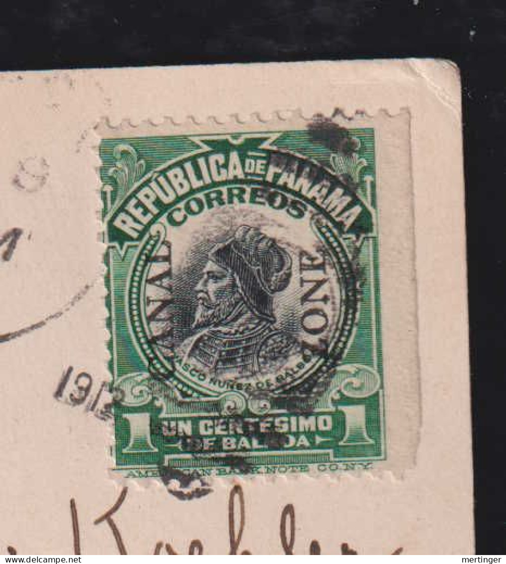 Panama Canal Zone 1912 Picture Postacrd 1c Overprint Right Imperforated ANEON HOSPITAL X PITTBURGH USA - Canal Zone