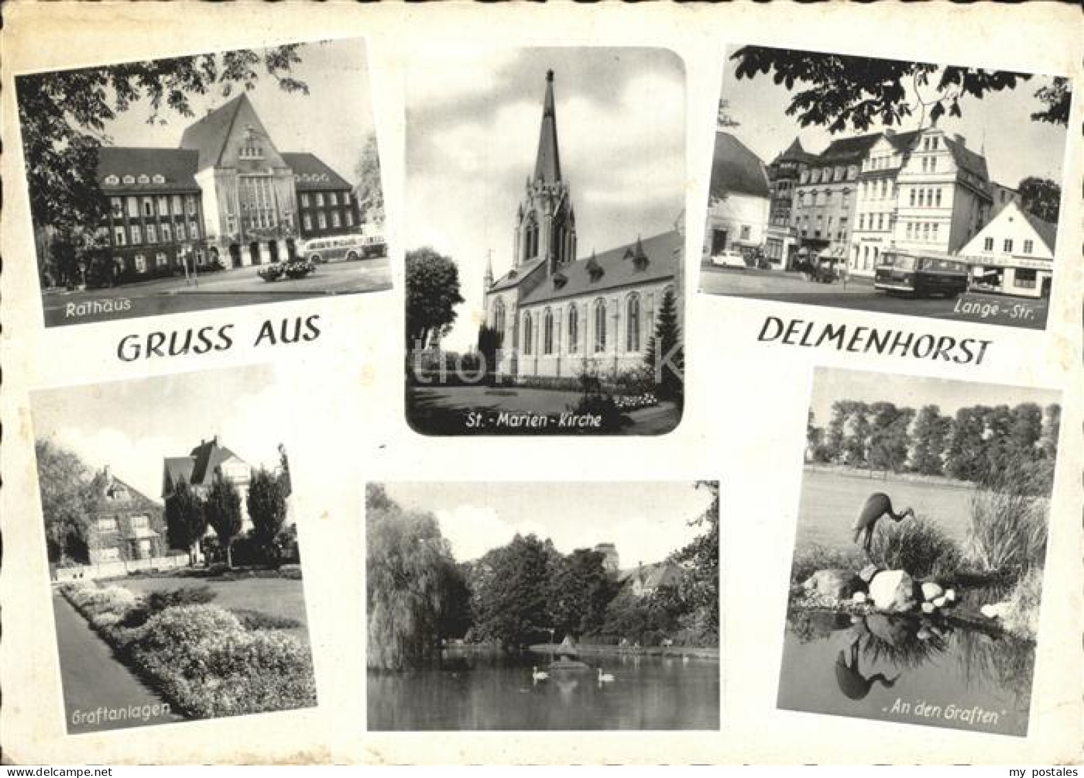 72196139 Delmenhorst Rathaus St Marienkirche Lange Str Graftanlagen Schwanenteic - Delmenhorst