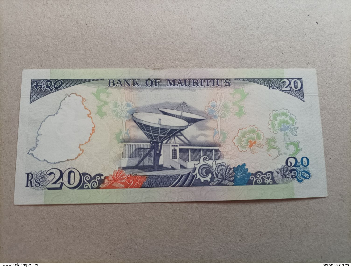 Billete De Mauricio De 20 Rupias Serie AA, Año 1985, UNC - Mauritius