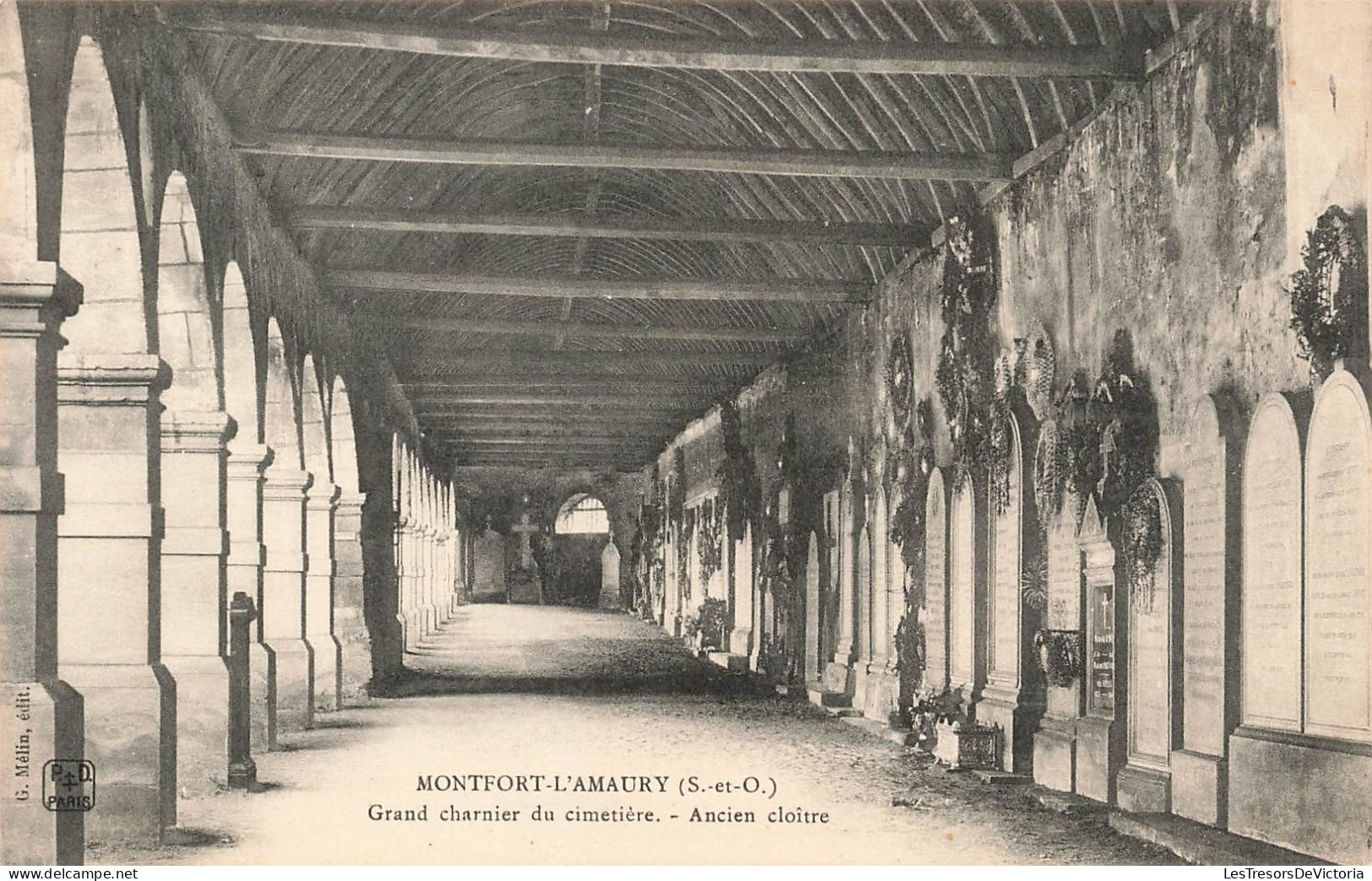 FRANCE - Montfort L'Amaury - Grand Charnier Du Cimetière - Ancien Cloître - Carte Postale Ancienne - Montfort L'Amaury