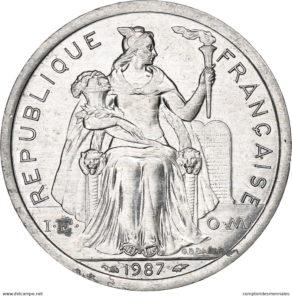 Nouvelle-Calédonie, 2 Francs, 1987, Paris, Aluminium, SUP+, KM:14 - Neu-Kaledonien