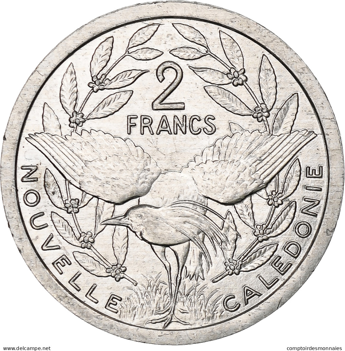 Nouvelle-Calédonie, 2 Francs, 1987, Paris, Aluminium, SUP+, KM:14 - Nuova Caledonia