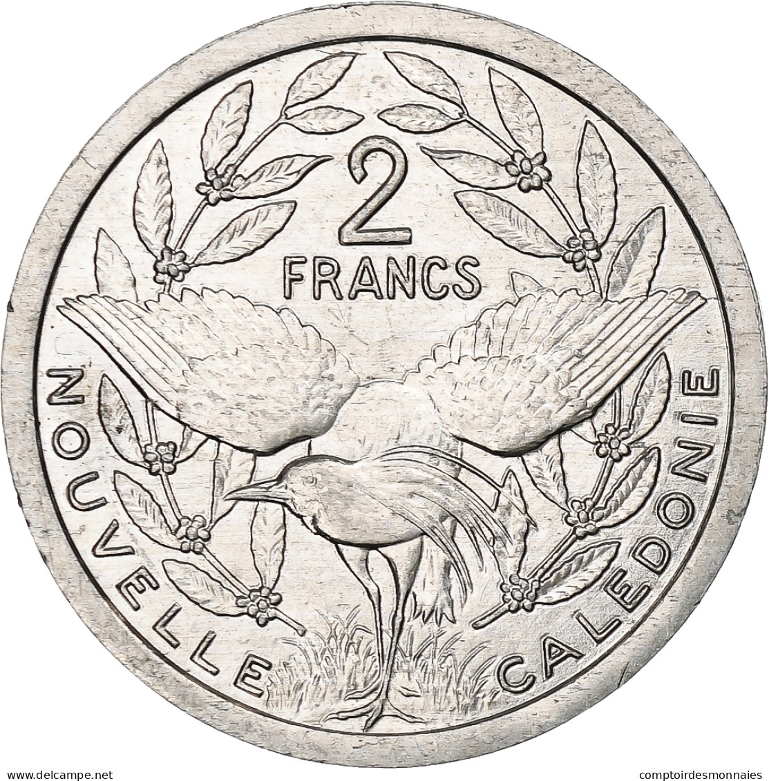 Nouvelle-Calédonie, 2 Francs, 1987, Paris, Aluminium, SUP+, KM:14 - New Caledonia