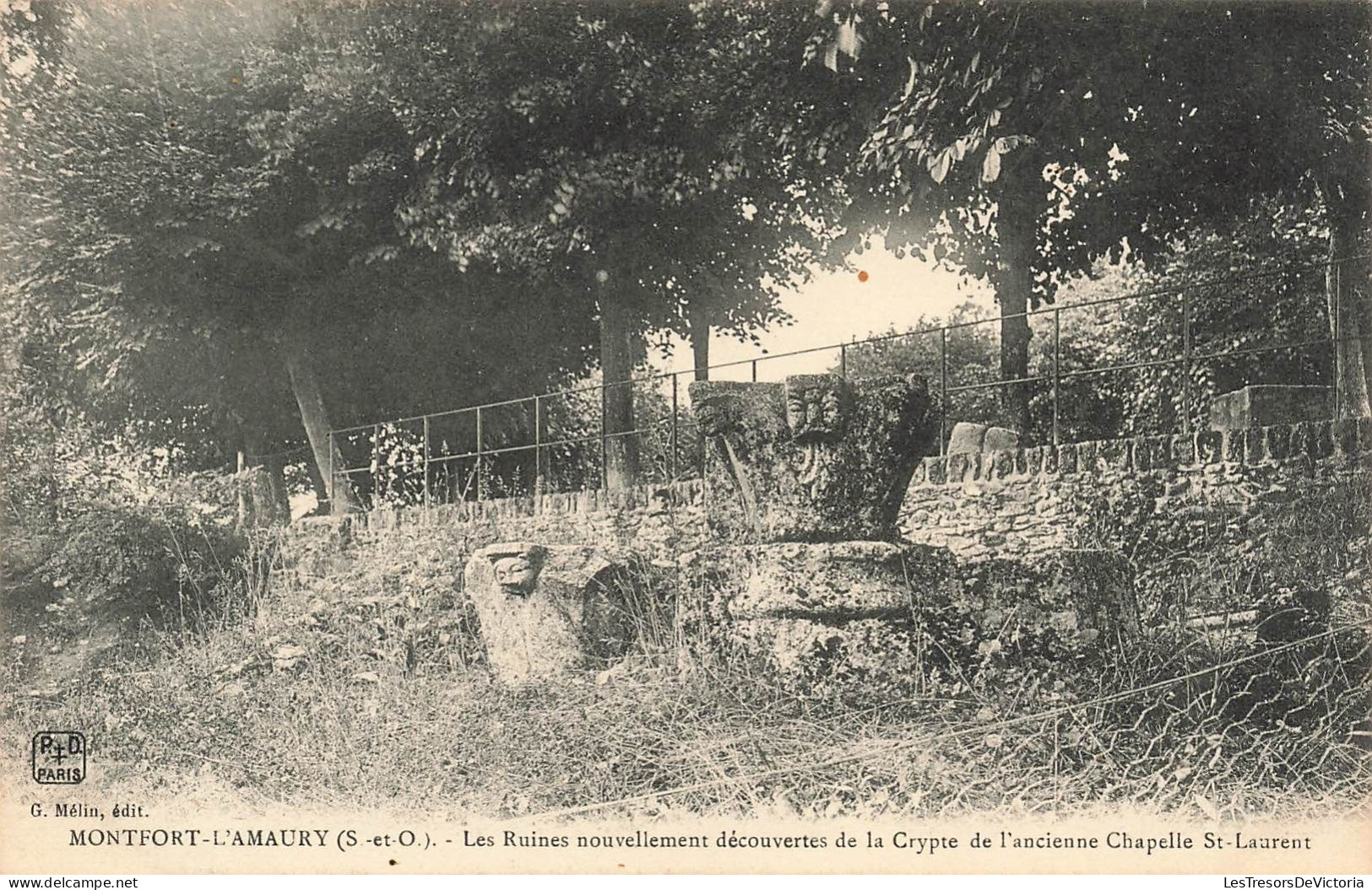 FRANCE - Montfort L'Amaury - Les Ruines De La Crypte De L'ancienne Chapelle Saint Laurent - Carte Postale Ancienne - Montfort L'Amaury