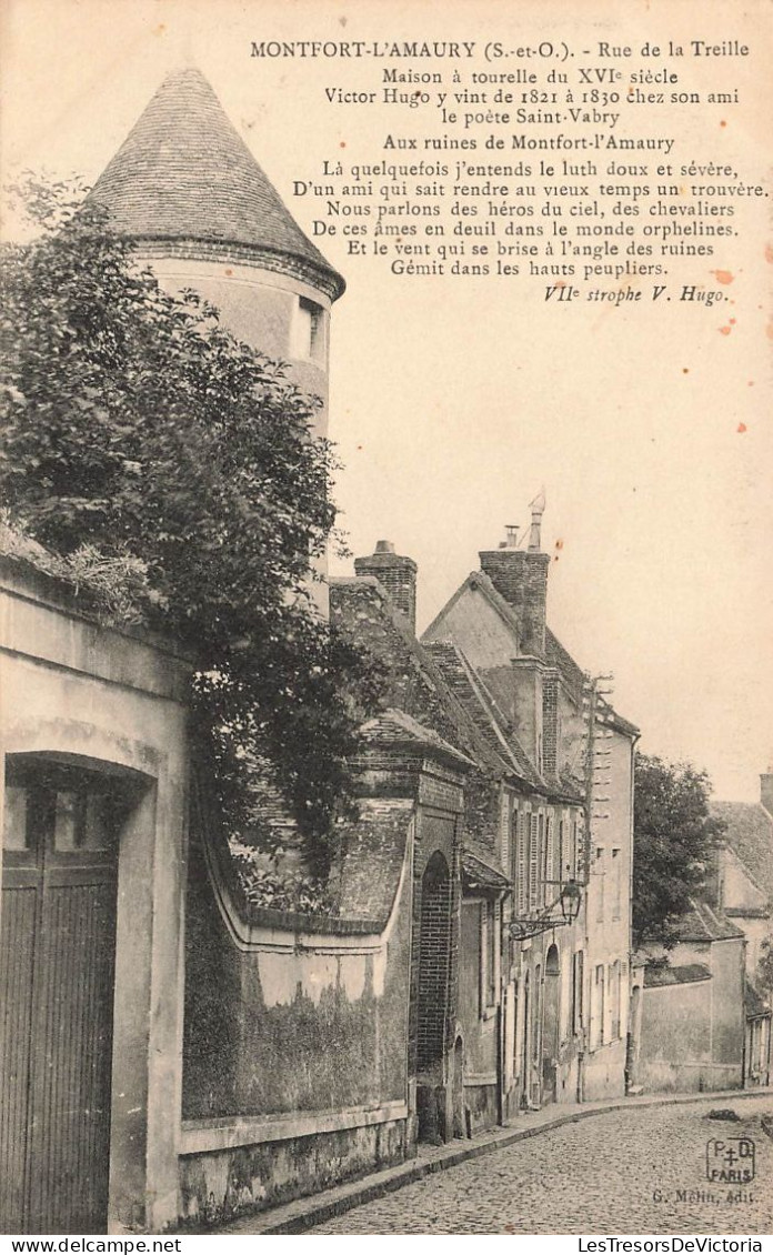 FRANCE - Montfort L'Amaury - Rue De La Treille - Maison Tourelle Du XVIè Siècle - Carte Postale Ancienne - Montfort L'Amaury