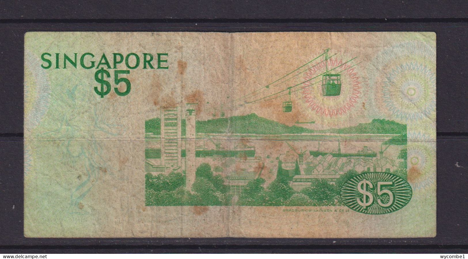 SINGAPORE -  1976 5 Dollars Circulated Banknote - Singapore