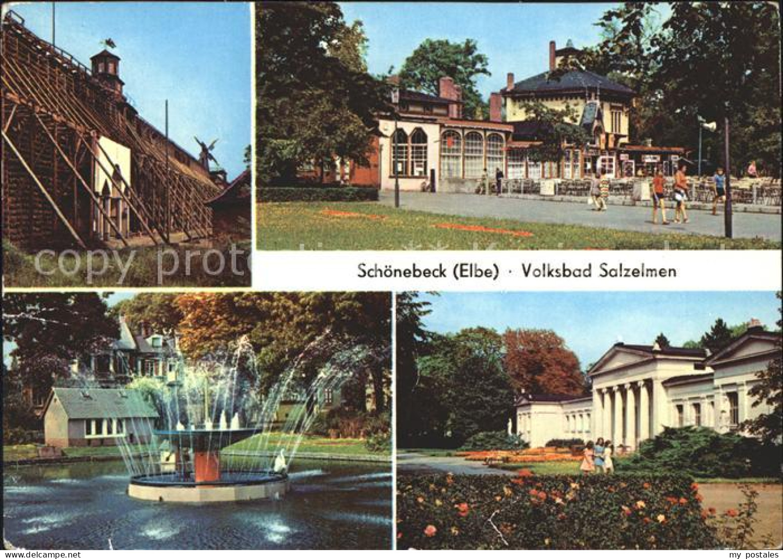 72041909 Schoenebeck Elbe Volksbad Salzelmen Gradierwerk HOG Kurpark Schwanentei - Schoenebeck (Elbe)