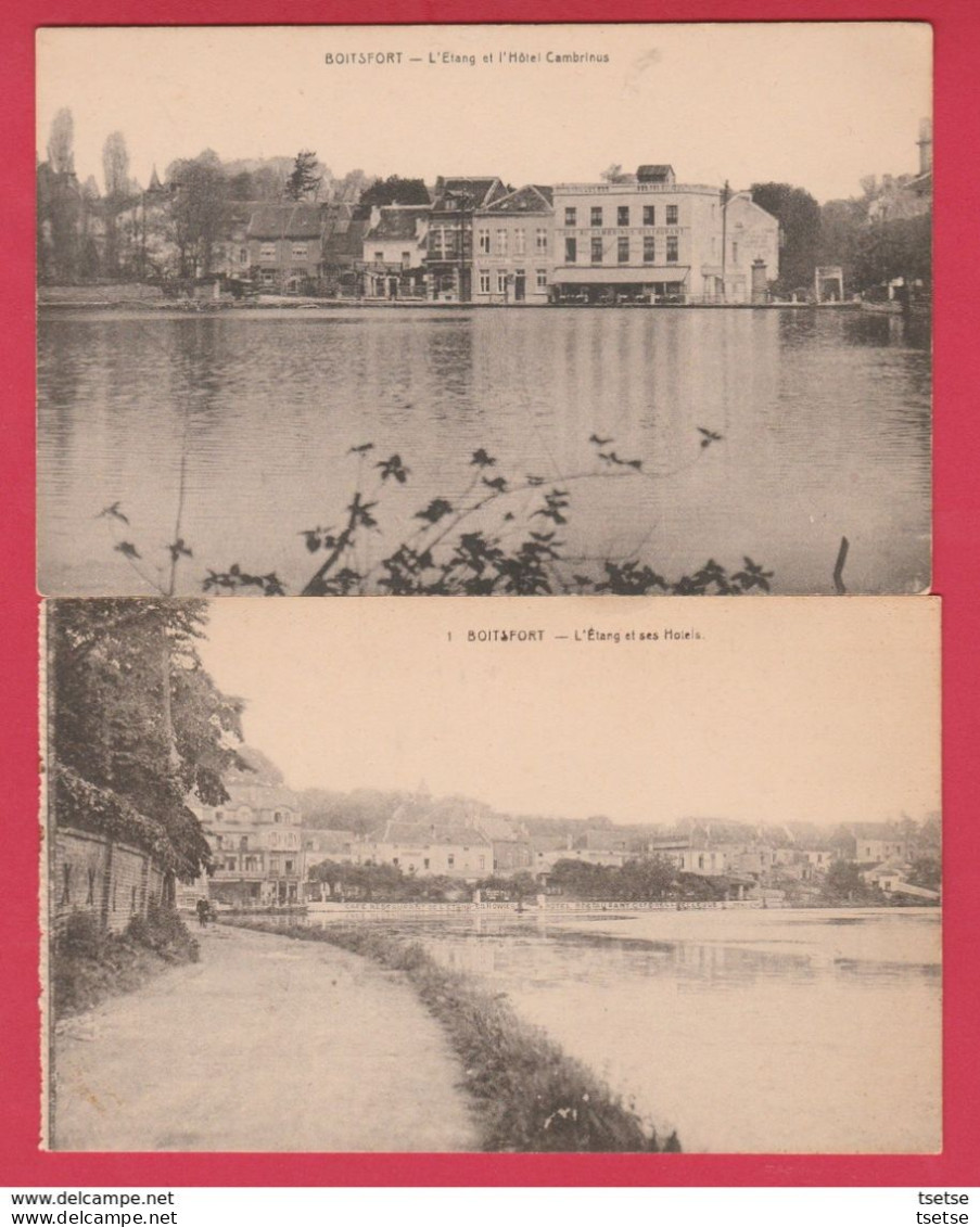 Boitsfort - L'Etang Et Les Hôtels - 2 Cartes Postales ( Voir Verso ) / Destockage - Watermael-Boitsfort - Watermaal-Bosvoorde